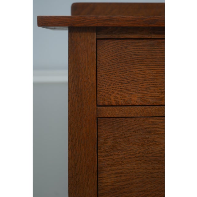 Wood Stickley Mission Oak Arts & Crafts Gentlemens Chest For Sale - Image 7 of 18