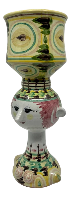 Mid 20th Century Bjorn Winblad Whimsical Pottery Face Vase