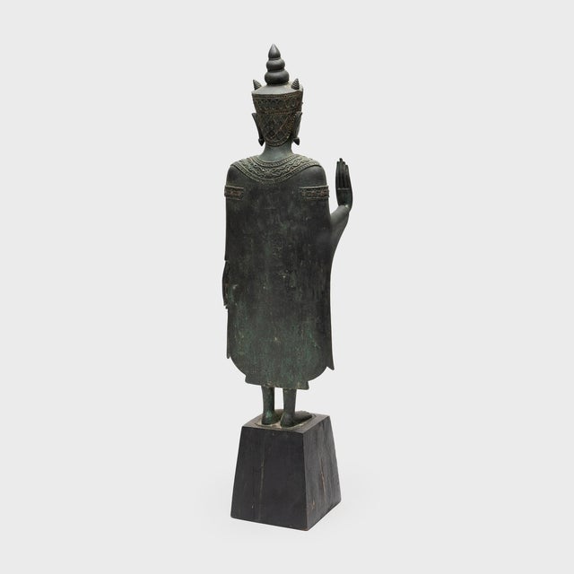 Early 20th Century Thai Standing Buddha of Protection, C. 1900 For Sale - Image 5 of 5