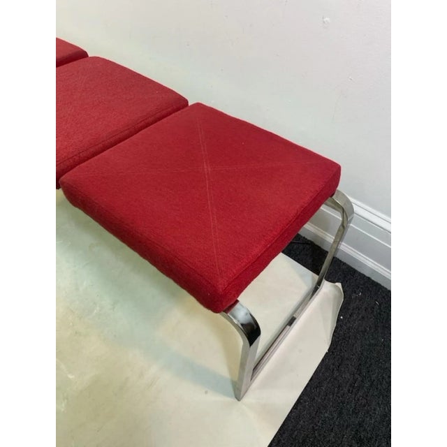 DIA - Design Institute America 1970s Design Institute America Modernist Chrome Bench For Sale - Image 4 of 8