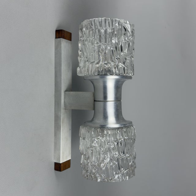 Wall Lamp in Aluminum and Crystal, 1970s For Sale - Image 18 of 18