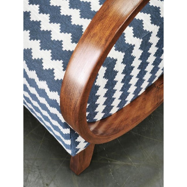 Art Deco Lounge Chair by Jindřich Halabala, Czechoslovakia, 1940s For Sale - Image 10 of 13