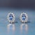 Natural Sapphire Diamond Earrings 14k White Gold 1.68 TCW Certified For Sale - Image 10 of 15
