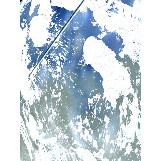 Maurice Grothausen, Abstract Architectural Work in White and Blue Tones, 1960s-1970s, Mixed Media For Sale - Image 4 of 6