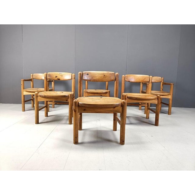 1970s Pine Wood Dining Chairs by Rainer Daumiller for Hirtshals Savvaerk, 1970, Set of 6 For Sale - Image 5 of 14