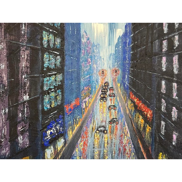 "Cityscape 1" Contemporary Original Expressionist Acrylic Painting by Deb Bossert For Sale - Image 4 of 4