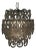 NOIR Quebec Chandelier, Metal with Brass Finish For Sale