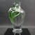 Lalique 1989 Lalique Tanega Green Frosted & Clear Crystal Leaf Vase in Original Box For Sale - Image 4 of 11