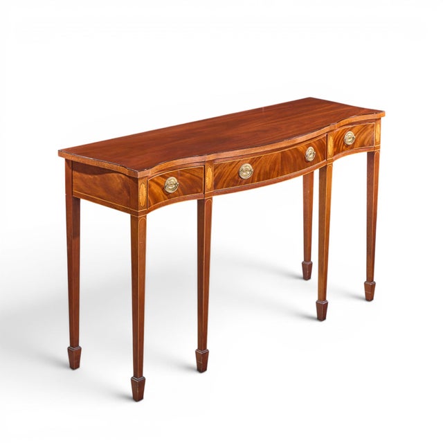 Brown Baker Historic Charleston Collection Mahogany Sideboard Console Table For Sale - Image 8 of 9