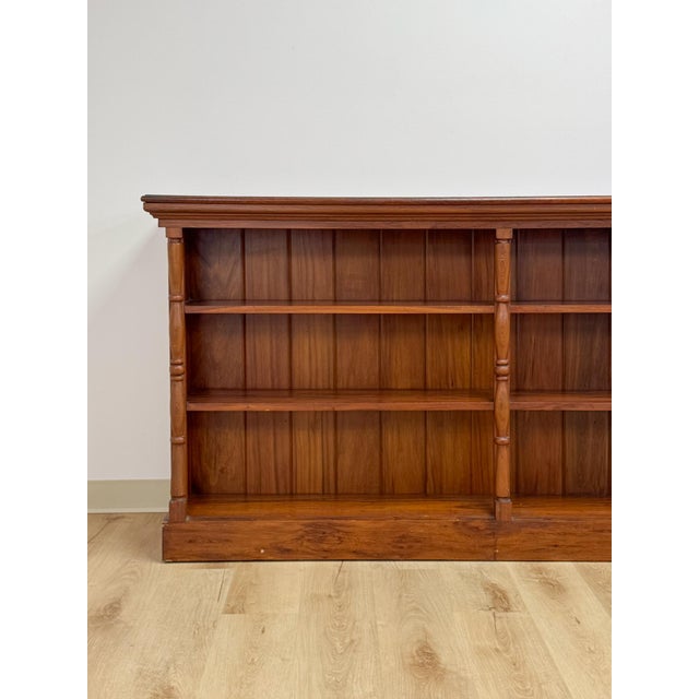 Mid-Century Modern Mid 20th Century 1 of 1 Handmade Burlwood MCM Double Sided Shelf Room Divider For Sale - Image 3 of 14
