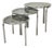 Italian Chrome and Smoked Glass Side Tables, 1970s, Set of 3 For Sale