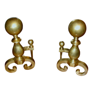 Antique Brass Fire Place Andiron’s