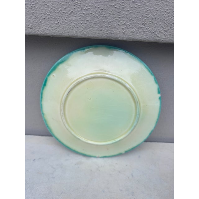 German Majolica Leaves & Ferns Plate, Circa 1890 For Sale - Image 4 of 4