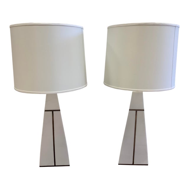 Hickory Chair Walsh Table Lamps With Shades A Pair