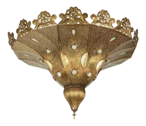Vintage Moroccan Brass Pasha Chandelier