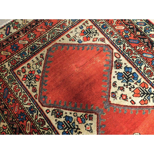 Textile Antique Persian Hamedan Rug 3'8"x 6'2" For Sale - Image 7 of 12