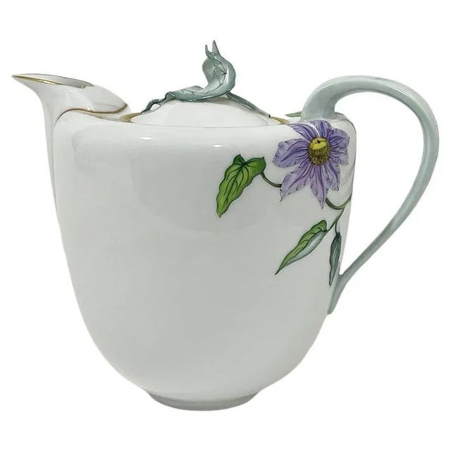 Porcelain First Edition Coffee Pot with Quatuor Floral Pattern from Herend Hungary, 1998 For Sale - Image 9 of 9