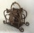 A vintage Italian hand forged metal Letter Holder. The Letter Holder is decorated with a leaf motif and has a metal tag...
