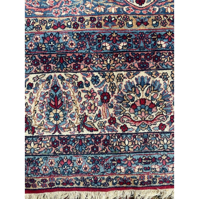 Blue Botanical Pastel Rug 8.10 x 12.8 For Sale - Image 8 of 13