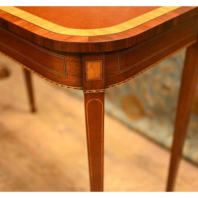 Wood Regency Console Tables in Mahogany, Set of 2 For Sale - Image 7 of 7