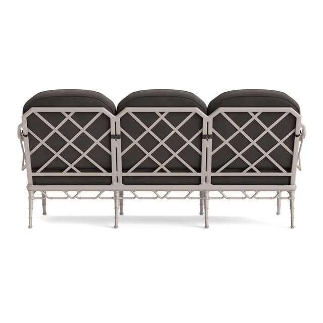 Brown Jordan Brown Jordan Calcutta Sofa, Dove frame with Fusion Charcoal fabric For Sale - Image 4 of 11