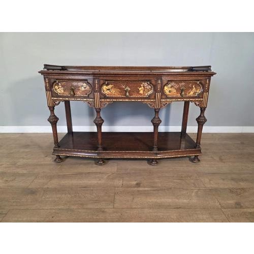 Antique Oak Console or Serving Table For Sale - Image 10 of 10