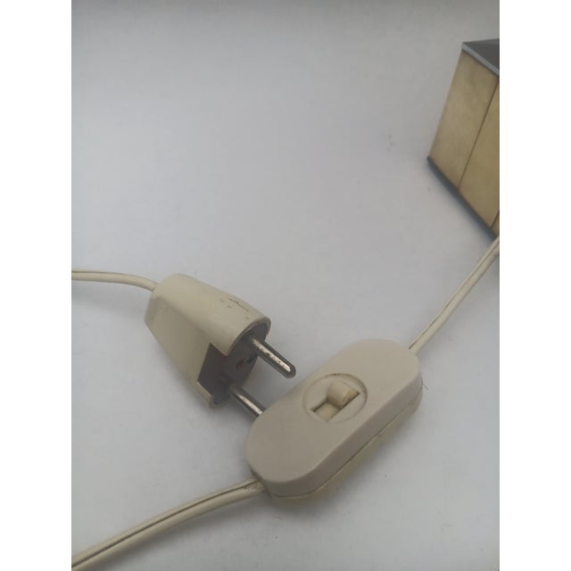 Metal Vintage Skycraper Brass Table Lamp, 1970s For Sale - Image 7 of 9