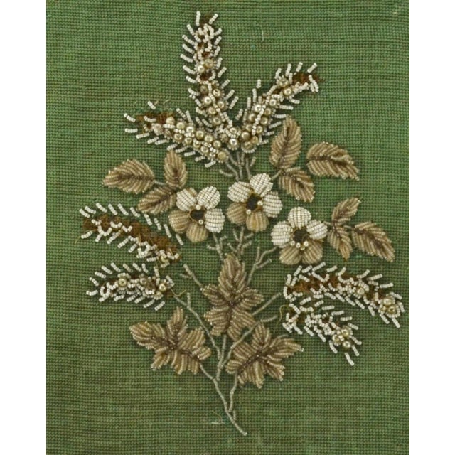 Antique English Firescreen Burl Wool Frame For Sale - Image 4 of 5