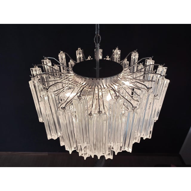 Vintage Murano Glass Quadriedri Chandelier, 1990s For Sale - Image 16 of 18