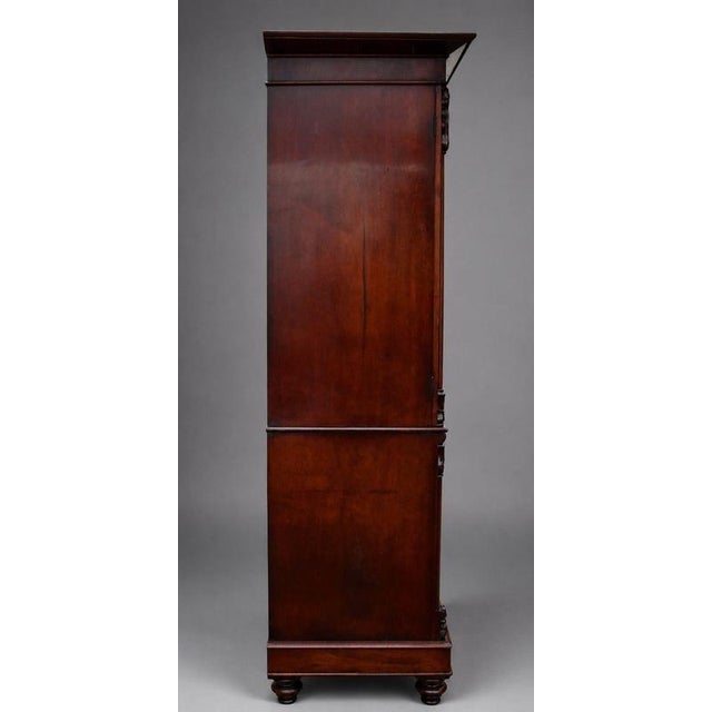 Wood William IV Flame Mahogany Linen Press, 1830 For Sale - Image 7 of 9