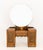 Art Deco American Art Deco Mirrored Marquetry Inlaid Walnut Vanity and Chair For Sale - Image 3 of 16