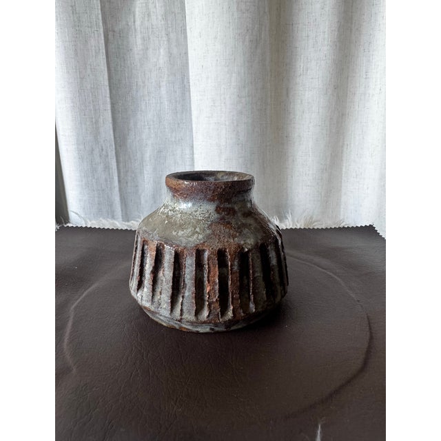 Mid-Century Modern Vintage Studio Pottery, Signed Ed For Sale - Image 3 of 7