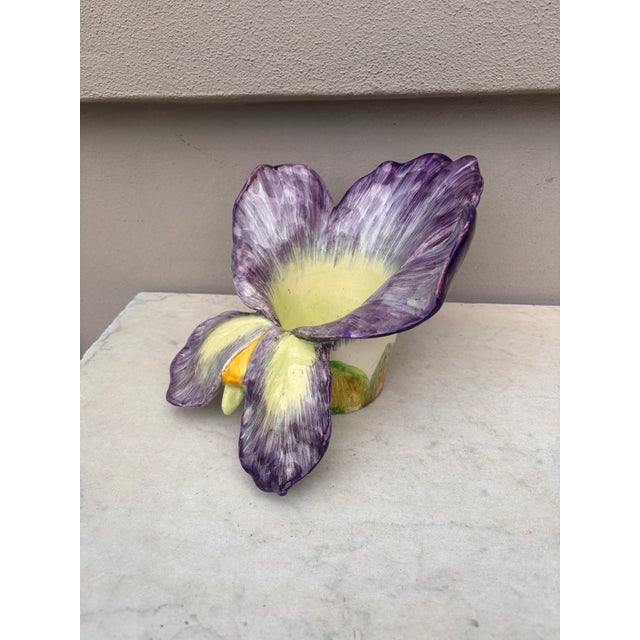 Art Nouveau Majolica Violet Cache Pot Delphin Massier Circa 1890 For Sale - Image 3 of 8