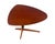 1960s Vintage Mid Century Modern 1960s Walnut Triangle Center Accent Table Restored Attributed to Tomlinson For Sale - Image 5 of 7