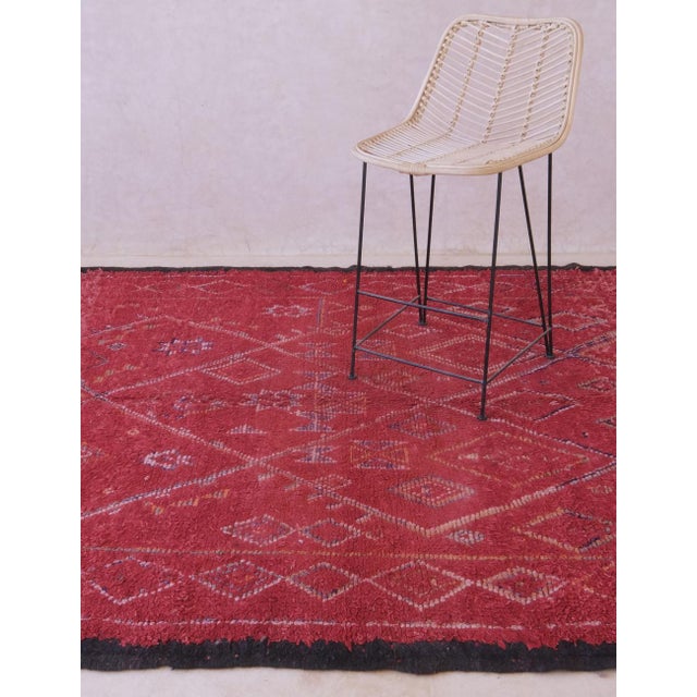 Tribal Tribal Red Moroccan Rug - 10 X 6.4 Ft For Sale - Image 3 of 7