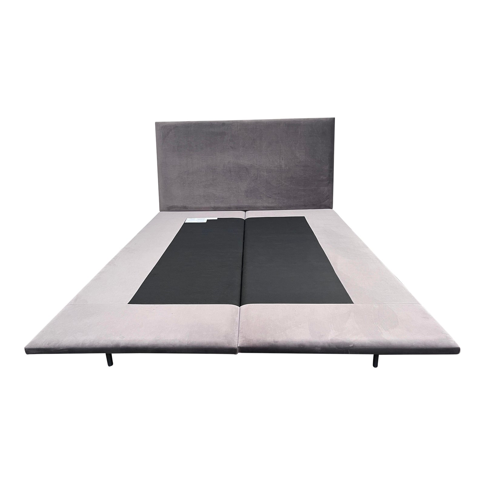 Queen Size Saatva Sydney Graphite Velvet Bed Frame Chairish