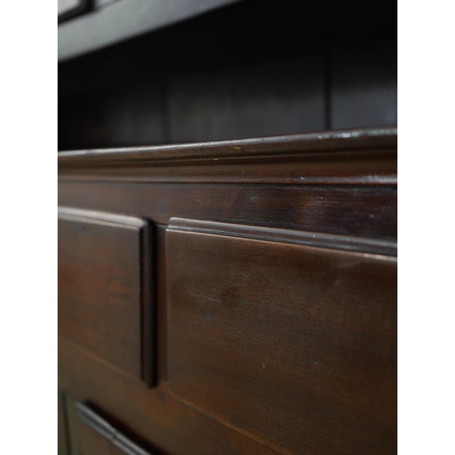 Period Antique 18th Century Pine Pa Dutch Step Back Cabinet For Sale - Image 15 of 18