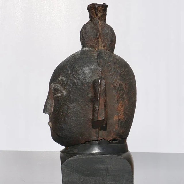 Song to Ming Dynasty Cast Iron Daoist Buddhist Head For Sale In Dallas - Image 6 of 10