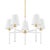 Mitzi Mitzi Banyan 28 in. 5 Light Chandelier in Aged Brass and Soft White Finish For Sale - Image 4 of 4