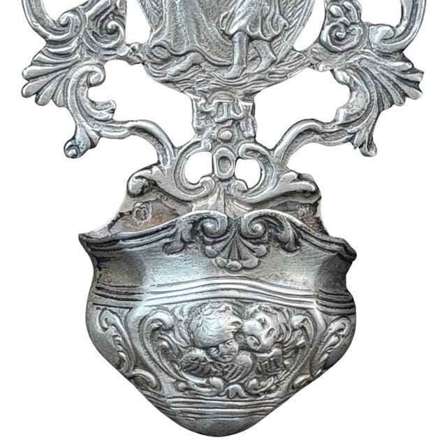 Baroque Late 19th Century, Sterling Silver Holy Water Font For Sale - Image 3 of 8
