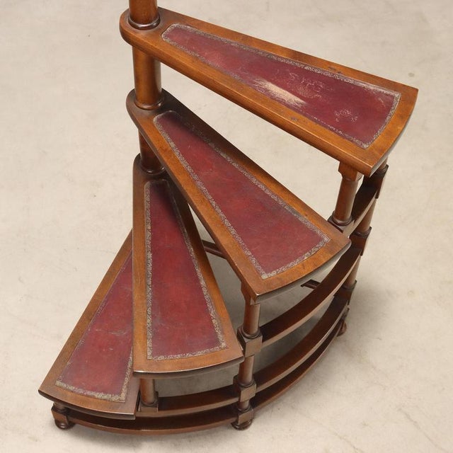 Library Ladder in Walnut-Stained Beech For Sale - Image 3 of 8