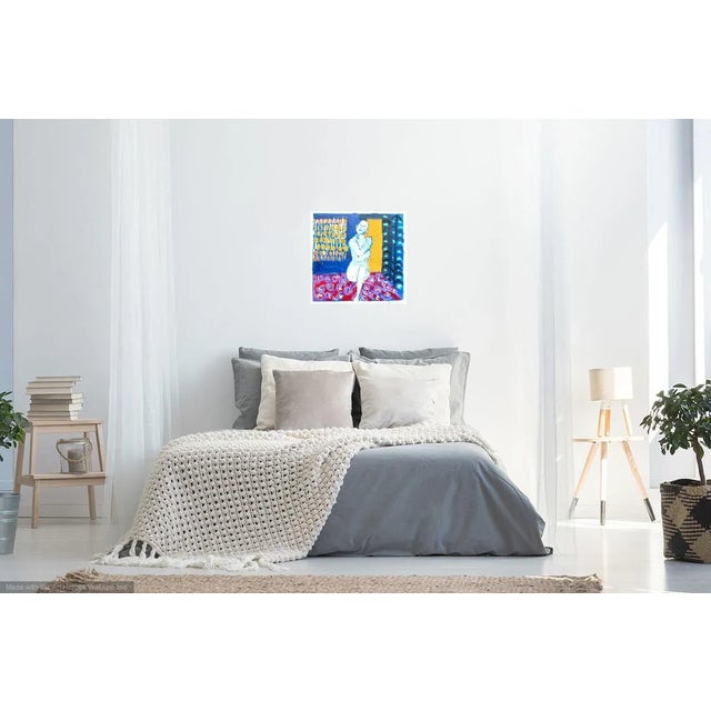 Over 24 people have "liked" this painting, be the one to own it! Beautiful patterns in the room of a French model. Artist...