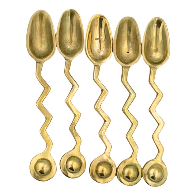 Trobar Coffee Spoons Set by Sebastiao Lobo/Trobar, Set of 5 For Sale