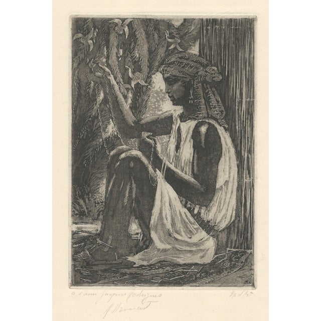 Black Raphaël Drouart, The Chained Slave, 1920s, Etching For Sale - Image 8 of 8