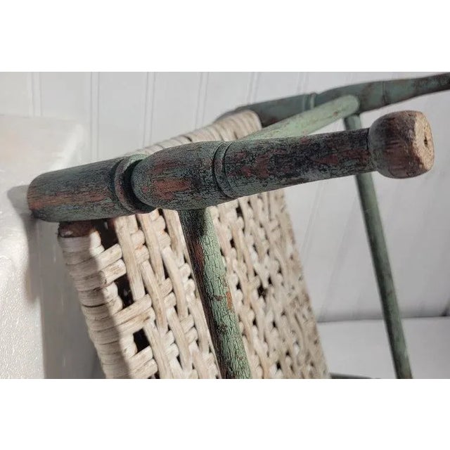 Folk Art 19th Century Original Blue Footstool For Sale - Image 3 of 6