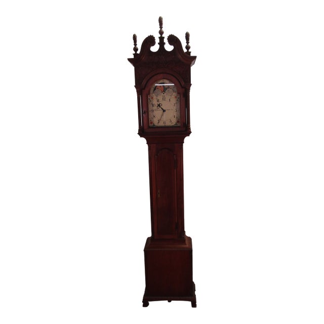 Henry Ford Museum Solid Mahogany Cased Grandfathers Clock For Sale