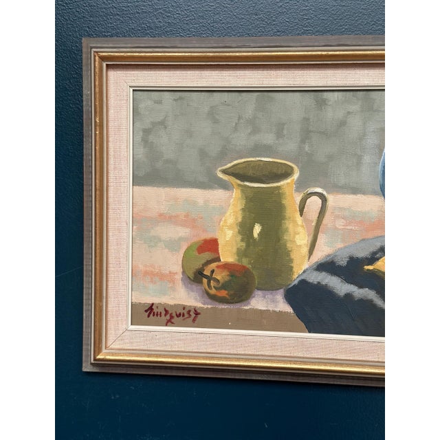 Mid-Century Modern Lindqvist, Still Life, 1950s, Oil Paiting on Canvas, Framed For Sale - Image 3 of 18