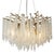 Glass Aloadecor 25'' Modern Glam Crystal Chandelier Antique Brass Branch Style 6-Light Pendant Ceiling Light For Sale - Image 7 of 8