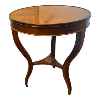 Hickory Chair East Paces Side Table by Suzanne Kasler in Walnut Wood For Sale