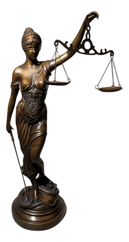Large Statue of Lady Justice, Bronze